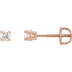 14K Rose 1/3 CTW Natural Diamond Stud Earrings 67535:60047:P