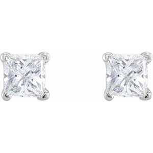 14K White 1/2 CTW Natural Diamond Earrings 61085:2521632:P