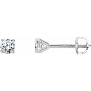 14K White 1/3 CTW Natural Diamond Cocktail-Style Earrings 29762:6304:P