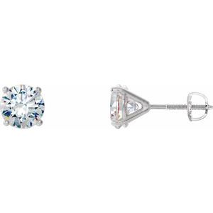 14K White 1 CTW Natural Diamond Cocktail-Style Earrings 29762:6316:P