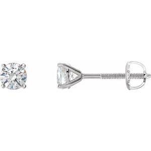 14K White 3/4 CTW Natural Diamond Cocktail-Style Earrings 29762:6312:P