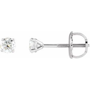 14K White 1/4 CTW Natural Diamond Cocktail-Style Earrings 29762:6300:P