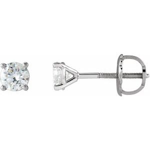 14K White 1/2 CTW Natural Diamond Cocktail-Style Earrings 29762:6308:P