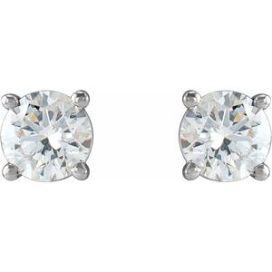 14K White 1/2 CTW Natural Diamond Cocktail-Style Earrings 29762:6308:P