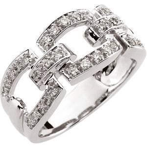 14K Rose 1/3 CTW Natural Diamond Link Ring 63299:294041:P