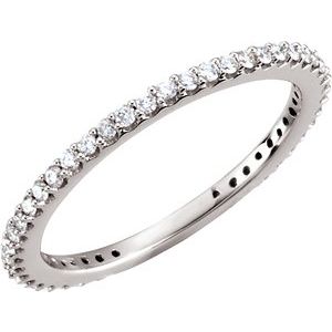 14K White 1/3 CTW Natural Diamond Band 67401:105:P