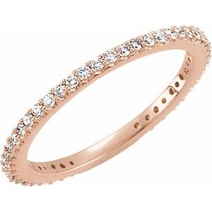 14K Rose 1/3 CTW Natural Diamond Band 67401:107:P