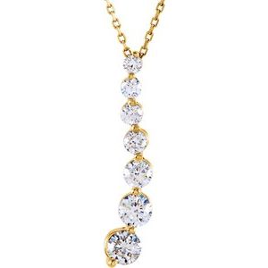 14K Yellow 1/2 CTW Natural Diamond Journey 18" Necklace 67724:60001:P