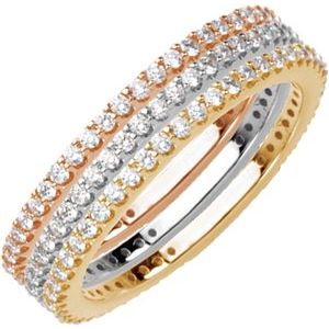 14K Rose 1/3 CTW Natural Diamond Band 67401:107:P