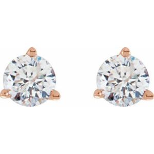 14K Rose 1/2 CTW Natural Diamond Stud Earrings 66233:60149:P