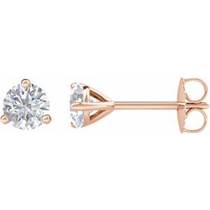 14K Rose 1/2 CTW Natural Diamond Stud Earrings 66233:60149:P