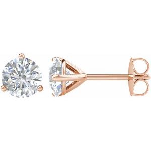 14K Rose 1 1/2 CTW Natural Diamond Stud Earrings 66233:60144:P