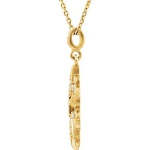 14K Yellow 1/3 CTW Natural Diamond 18" Necklace