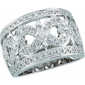 14K White 1/2 CTW Natural Diamond Ring 63307:294027:P