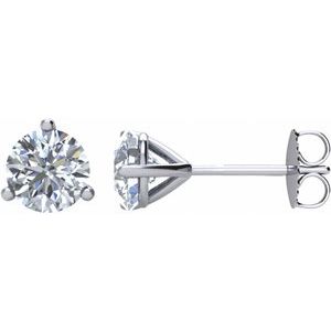 14K White 1 CTW Natural Diamond Earrings 66230:60006:P