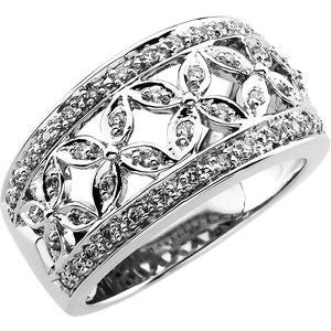 14K White 1/3 CTW Natural Diamond Ring 63309:294027:P