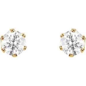 14K Yellow 1 1/2 CTW Natural Diamond 6-Prong Stud Earrings