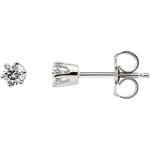 14K White 1/5 CTW Natural Diamond Stud Earrings 62864:2798120:P