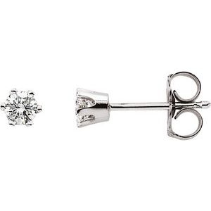 14K White 1/4 CTW Natural Diamond Stud Earrings 62861:2796720:P