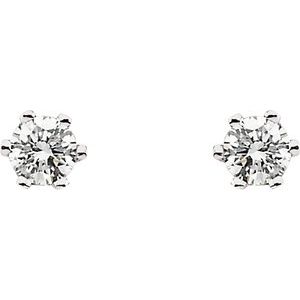 14K White 1 CTW Natural Diamond Stud Earrings 62861:2002:P