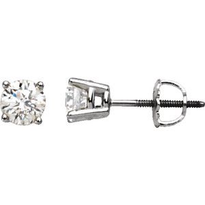 14K White 1/2 CTW Natural Diamond Stud Earrings 67535:60064:P