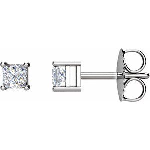 14K White 1/2 CTW Natural Diamond Earrings 66231:60022:P