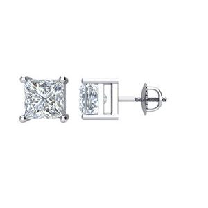 14K White 3/4 CTW Natural Diamond Stud Earring 66232:60008:P