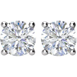 14K White 3/4 CTW Natural Diamond Stud Earrings 67542:113:P