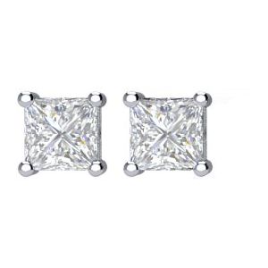 14K White 1 CTW Natural Diamond Earrings 66231:60028:P