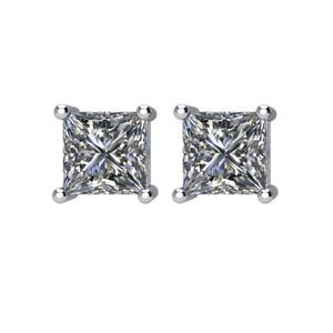 14K White 1 CTW Natural Diamond Stud Earrings 62866:60002:P