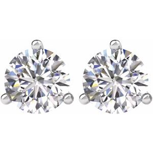 14K White 1/2 CTW Natural Diamond Earrings 66234:60002:P