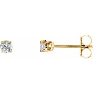 14K Yellow 1/10 CTW Natural Diamond Stud Single Earring