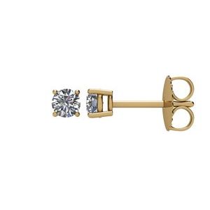 14K Yellow 1/8 CTW Natural Diamond Stud Single Earring