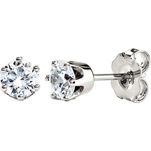 14K White 1 CTW Natural Diamond Stud Earrings 62861:2002:P