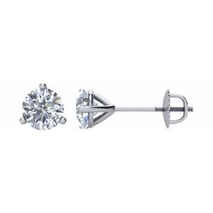 14K White 1 CTW Natural Diamond Earrings 66230:60006:P