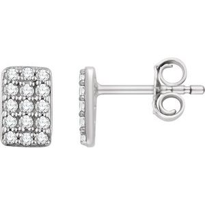 14K White 1/5 CTW Natural Diamond Cluster Earrings 651837:60001:P