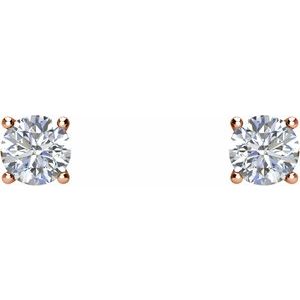 14K Rose 1 1/2 CTW Natural Diamond Stud Earrings 67535:60051:P