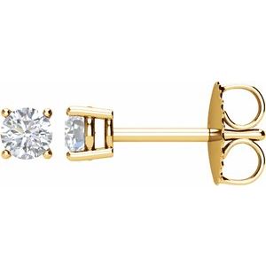 14K Yellow 1/6 CTW Natural Diamond Stud Single Earring