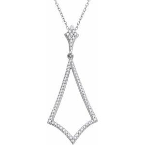 14K Yellow 1/4 CTW Natural Diamond 18" Necklace 651980:60001:P