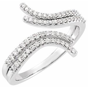 14K Yellow 1/4 CTW Natural Diamond Bypass Ring 122749:6001:P