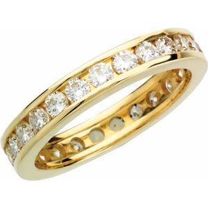 14K Yellow 1 1/3 CTW Natural Diamond Eternity Band Size 7 60238:207488:P