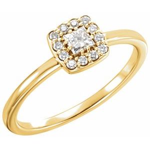 14K Yellow 1/4 CTW Natural Diamond Stackable Ring 122811:601:P