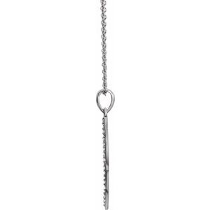 Platinum 1/5 CTW Natural Diamond Feather 16-18" Necklace