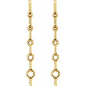 18K Yellow 1/2 CTW Natural Diamond Bar Journey Earrings