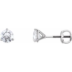 14K White 1 1/2 CTW Natural Diamond Earrings 66234:60083:P