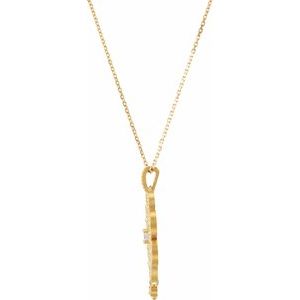 14K Yellow 1/10 CTW Natural Diamond 18" Necklace