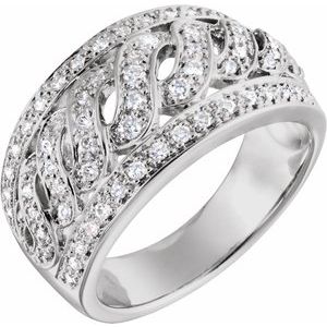 14K White 1/2 CTW Natural Diamond Ring 63303:294023:P