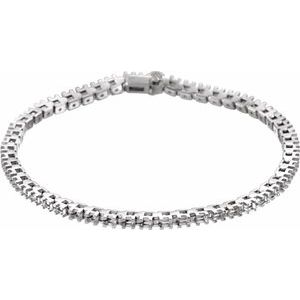 14K White 2 1/8 CTW Natural Diamond Line 7" Bracelet