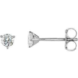 14K White 1/4 CTW Natural Diamond Stud Earrings 66233:60004:P