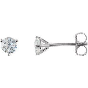 14K White 1/2 CTW Natural Diamond Stud Earrings 66233:60014:P